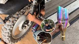 SPLENDOR M LAGADIYA SUPER BIKE KA SILENCER 🔥😨shekher5600Vlogs [upl. by Atinat39]