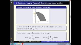 333 Mécanique rationnelle Série 06 Exercice 3 Centre dinertie par deux méthodes [upl. by Atiragram]