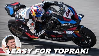 WOW Gerloff Said Toprak Razgatlioglu will Easily Go Fast in Cremona Circuit worldsbk toprak [upl. by Ruyam]