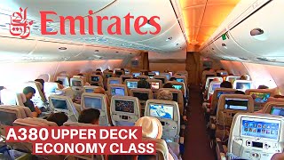 EMIRATES AIRBUS A380 Upper Deck Economy  Bangkok  Dubai  Flight Review [upl. by Lib201]