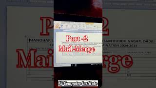 Mail Merge in Ms word ll Part2 ll shorts [upl. by Nylhsa]