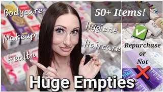 HUGE Empties🗑  Bodycare Makeup Hygiene Haircare Health🧼💄  Repurchase👍👎  Dove VS Pink EOS [upl. by Alel]