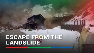 WATCH Residents escape as landslide hits homes after Japan quake  ABSCBN News [upl. by Divod]