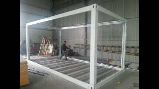 10ftx20ft container house frame assemble video [upl. by Australia]