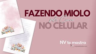 Como fiz Miolo A5 pelo CELULAR NO CANVA  vem que NV te mostra [upl. by Madella]