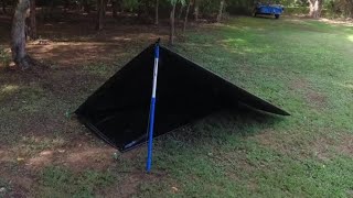 Plow Point Shelter from 3 mil Plastic Drop Cloth How I made it at the end of the video [upl. by Genisia684]