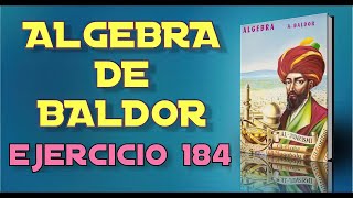 Algebra de Baldor Desde Cero  Ejercicio 184 5 [upl. by Mad]