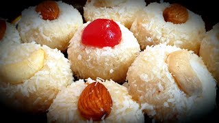 Home made Raffaello Recipe  coconut ladoo  Sweet Recipe😋😋 [upl. by Dulciana]