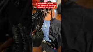 Traction alopecia from locs amp box braids [upl. by Lorolla]