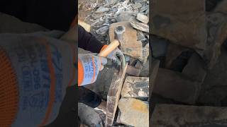 The process of opening the courtyard antislip stone board [upl. by Amsa530]