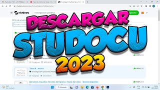 Como Descargar Documentos de STUDOCU rápido y gratis [upl. by Mandle]