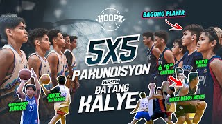 KINAIN LAHAT ANG DEPENSA NG 6 FOOT 6 CENTER NA SI DREX SA UNANG 5V5 BASKETBALL NG BATANG KALYE [upl. by Napas]