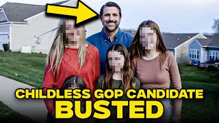 Childless Republican Candidate BUSTED Using Fake Family In Ad [upl. by Vlad]