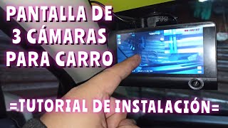 Como Instalar Dashcam de 3 Camaras en el auto [upl. by Ayoj505]