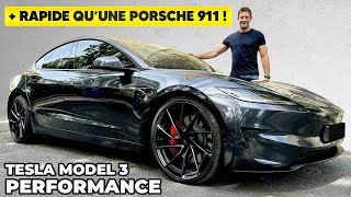 Essai Tesla Model 3 Performance 2024 –  RAPIDE qu’une Porsche 911 [upl. by Eelanej103]