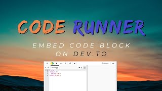 Embed Codes with Code Runner on Devto Using Liquid Syntax [upl. by Kirenoj]