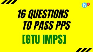 PPS 3110003 1st Year GTU IMPS Questions amp Solutions Join Whatsapp group link in Description [upl. by Kearney472]