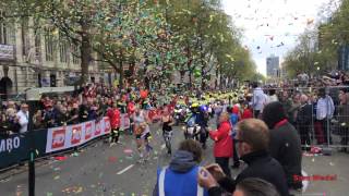 Politiebegeleiding laatste loper Marathon Rotterdam 2014 [upl. by Anauqaj]