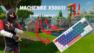 KEYBOARD MACHENIKE K500 B61 MINI 60 SWITCH RED CREATIVE MODE FORTNITE GAMEPLAY lINK IN DESCRIPTION [upl. by Bar]