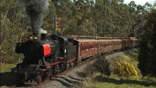 Steam Train on the Hurstbridge Line  5 September 2004 Australian Trains [upl. by Aiyt]