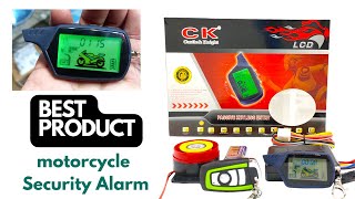 CK Security Alarm System with LCD Display  Unboxing amp Review  for use Honda Yamaha Suzuki bikes [upl. by Lunette313]