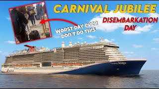 Worst Cruise Day On The Carnival Jubilee Disembarkation Day [upl. by Mailiw497]