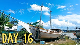 Bilge pump acrobatics and off grid wooden boat restoration — Sailing Yabá 184 [upl. by Ibbie]