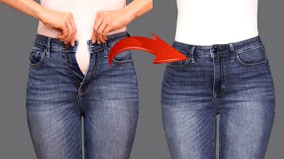 A sewing trick on how to increase jeans in the waist without stretching the sides [upl. by Netsyrc]