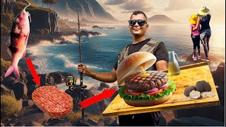 PÊCHER et préparer le MEILLEUR BURGER AUX POISSONS FRAIS et à la TRUFFE [upl. by Gusti]