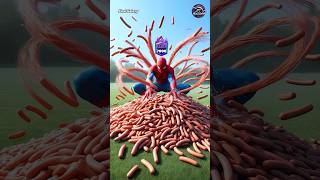 Sausage Art  Who is best SpiderMan vs Venom vs Captain America shorts spiderman joker [upl. by Eimarej]