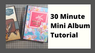 30 Minute Mini Album TutorialHow to Make a quick amp Easy 5X7 Mini Album [upl. by Sidnarb]