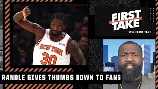 Perk reacts to Julius Randle giving a thumbs down to Knicks fans 👎  First Take [upl. by Gavrielle442]