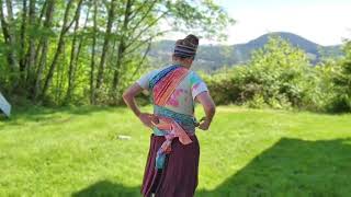 Poppins Hip Carry with Long Wrap  Breastfeeding Friendly Carry w how to [upl. by Licha]