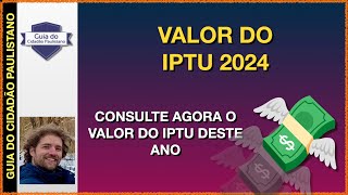 Valor do IPTU 2024 [upl. by Akiv662]