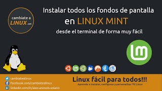 Instalar todos los fondos de pantalla en Linux Mint [upl. by Assirrem]