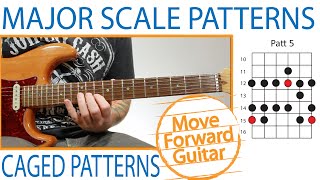 Guitar  Major Scale  5 CAGED Patterns Positions [upl. by Bak407]