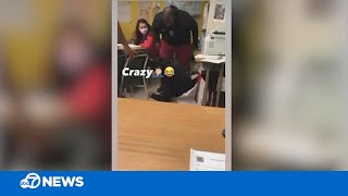 Video shows California substitute teacher slamming student to ground [upl. by Eznyl993]