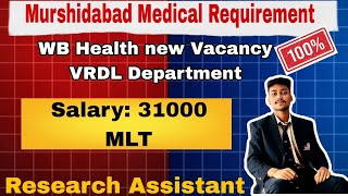 Wbhealth New Recruitment Update 2024  Murshidabad Medical College Recruitment  ICMR Govt Job [upl. by Map]