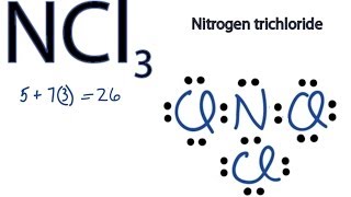 NCl3 Lewis Structure  How to Draw the Dot Structure for NCl3 [upl. by Selegna]