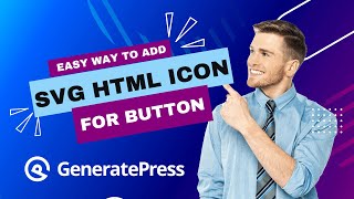 How to add SVG icon in button HTML SVG Icon Code  Generatepress Website  Generateblocks [upl. by Narual]