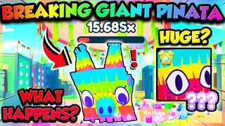 Breaking GIANT Piñata WHAT HAPPENS Pet Simulator X Roblox [upl. by Shelton]