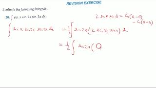 Integration sin x sin 2x sin 3x dx [upl. by Heinrik]