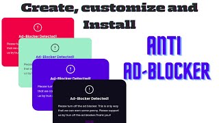 Customisable ANTI AD BLOCKER for BLOGGER  Create Customise and Install [upl. by Zeus851]