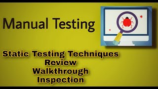 Manual Testing 6 Static Testing TechniquesReviewWalkthrough Inspection [upl. by Nitsed]