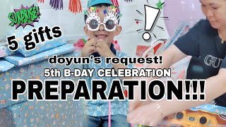 DOYUN 5TH BIRTHDAY PREPARATION amp CELEBRATION  5 SURPRISE GIFTS of LOVE  KOREANFILIPINO FAMILY [upl. by Tempa]