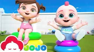 The Colors Song with Stacking Rings  Baby JoJo Nursery Rhymes amp Kids Songs [upl. by Aicineohp]