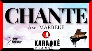 Chante  Axel MARBEUF Karaoké Piano Français  Higher Key [upl. by Noiramed]