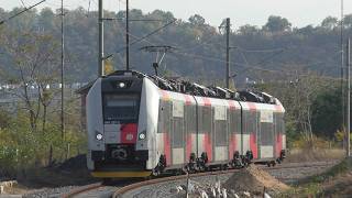 Commuter Train at Temporary Station During Construction Works [upl. by Nodnrb]