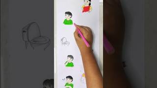 Bengali moms and ghost👻in paper folding art🩷cartooncomedyshortsartforyoubtsfunnydrawinglike [upl. by Helali]