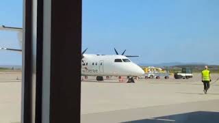 SAS A320neo landing at Kirkenes airport [upl. by Buke]